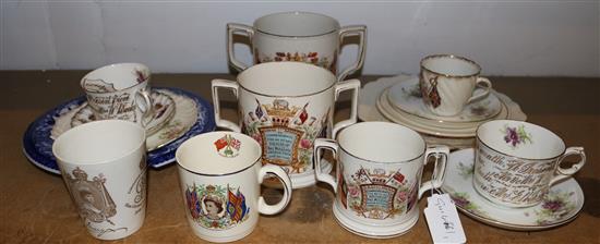 Collection of mostly Victorian & Edwardian commemorative ceramics(-)